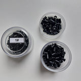 2 x 150 Flared I-Tip Beads - Black 3mm